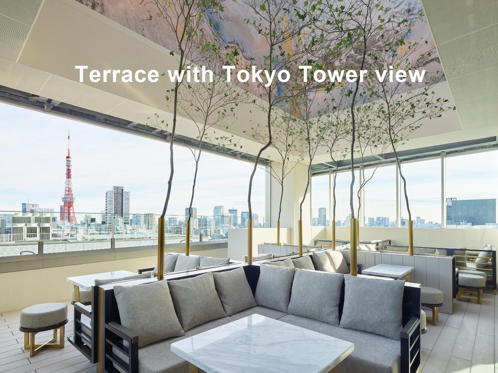 Mitsui Garden Hotel Roppongi Tokyo Premier Kültér fotó Terrace with Tokyo Tower view
